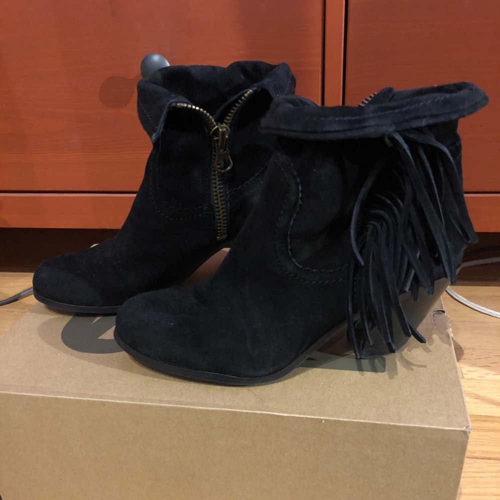 SAM EDELMAN fringe booties
